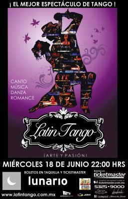 Latin Tango in Mexico (02-05)
El espectÃ¡culo Latin-Tango se ha presentado en diversos estados de la repÃºblica y proximamente preparan gira por EspaÃ±a y Londres. La preparaciÃ³n de este gran show llevÃ³ aproximadamente 1 aÃ±o y medio. Se llevan a cabo fusiones musicales de tango con rock, mÃºsica clÃ¡sica, jazz y bolero.   Realmente es un espectÃ¡culo que vale la pena ver Â¡Â¡Â¡

The show Latin-Tango has been presented in various states of the mexican republic and this company is preparing tour of Spain and London. The preparation of this great show took about 1 year and a half. Conducted mergers tango music with rock, classical music, jazz and bolero. We advise to you attend Â¡Â¡Â¡
Keywords: latin tango aviani montes oca