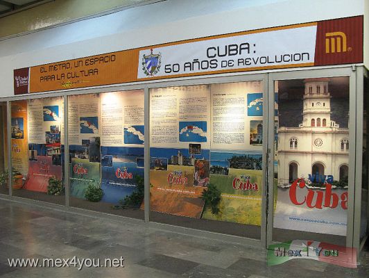 50 aÃ±os de la RevoluciÃ²n Cubana en el Metro / 50 Years of the Cuban Revolution in the Subway  (04-05)
Le invitamos a recorrer las estaciones del metro y deleitarse con esta exposiciÃ²n donde se puede conocer imÃ genes de este hermoso paÃ¬s. Ya como dice el dicho "Una imÃ gen vale mÃ s que mil palabras"

We invite you to the subway stations and enjoy this exhibit where you can see images of this beautiful country. And as the saying goes "A picture is worth a thousand words"

Photo by: JesÃ¹s SÃ nchez
Keywords: metro cuba revolucion revolution subway 50 aniversario aniversary years